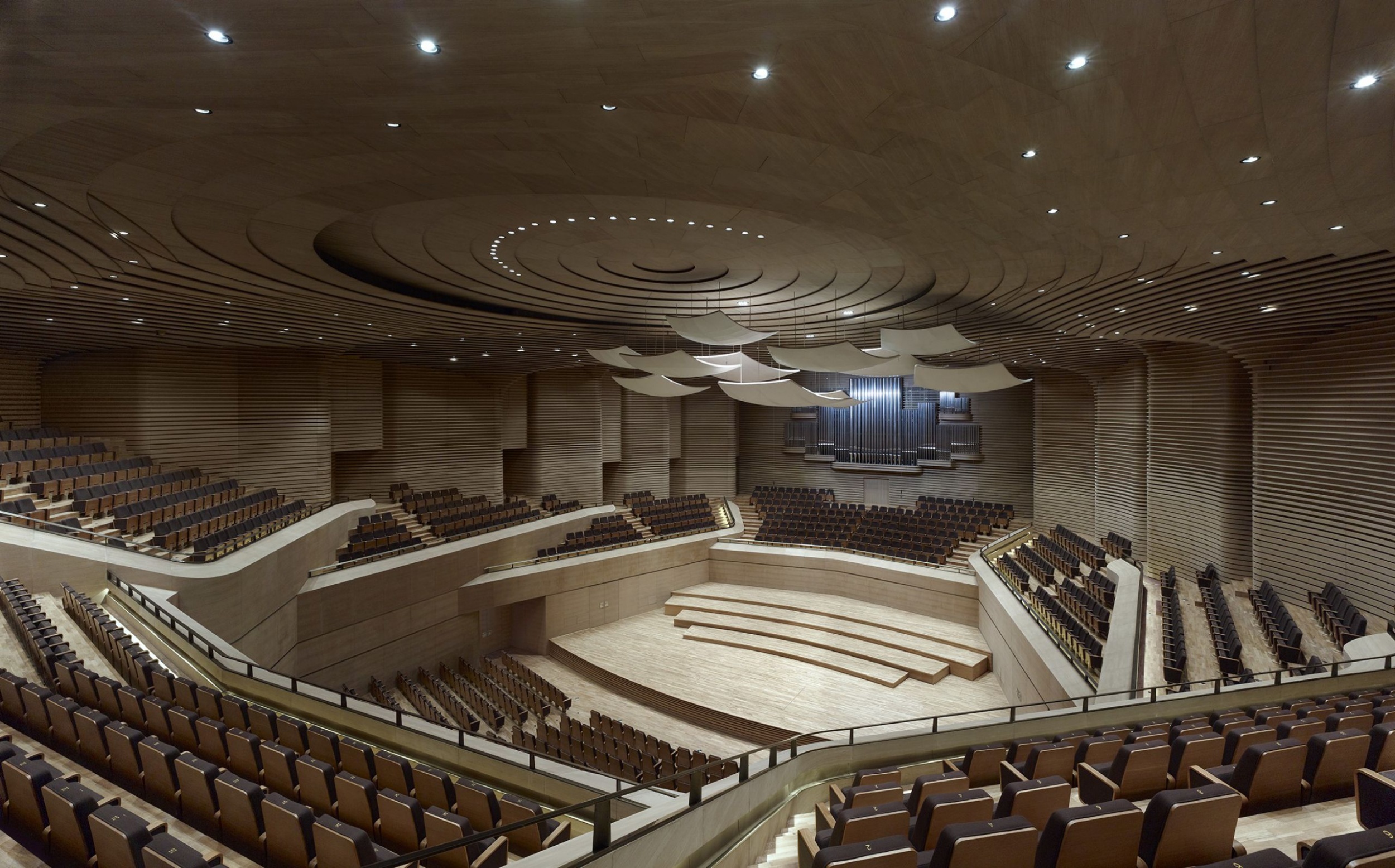 gerkan,marg和合伙人建筑师指定为天津大剧院歌剧厅和音乐厅的座位